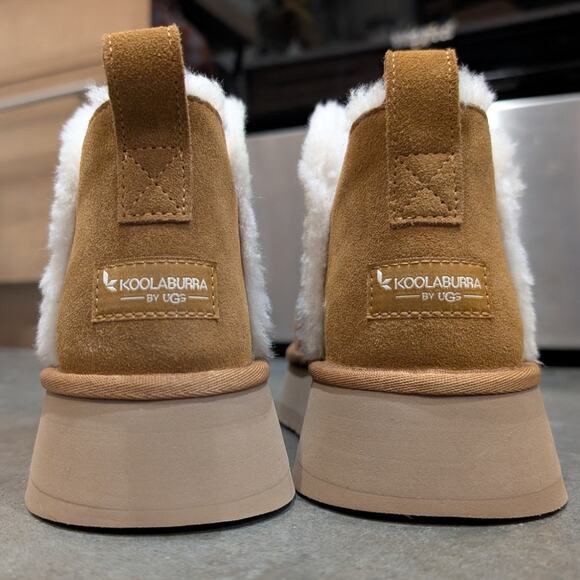 UGG Koolaburra Mini Platform Boots Size 8 UGG Ultra Mini Chestnut Brown - Picture 3 of 10